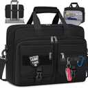 RAINSMORE Tactical Laptop Bag for Men 15.6/17.3 Inch Military Laptop Briefcase with MOLLE Large Business Travel Messenger Bag (Black)