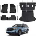 Floor Mats for Subaru Forester 2025 2026, All Weather Floor Mats Trunk Cargo Liner with Backrest Protectors and Door Sill Guards Accessories, Full Coverage Set (Gas Only)