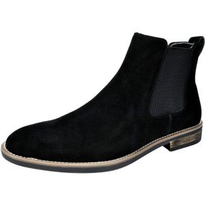 Bruno Marc Men's Suede Leather Chelsea Ankle Boots,Size 13,Black,URBAN-06