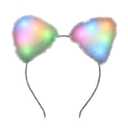Soft Furry Light Up Cat Ears Kitty Headband with Multicolor LED Lights (1 Count (Pack of 1))