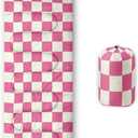 Sleeping Bags for Adults and Kids Backpacking Camping Sleeping Bags for Girls and Boys Lightweight Waterproof Cold/Warm Sleeping Bag for All Season (Single -31.5x90.5, Pink and White Check)