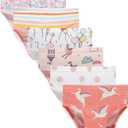 Sladatona Little Girls Soft Underwear Toddler Kids Breathable Comfort Panties (8, Apricot Red)