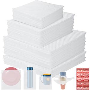 200 Pack Foam Pouches,3 Sizes Cushion Foam Pouch with 12x12 Inch Foam Wrap Sheets for Moving, Packing, Transportation and Storage, Moving Supplies Incidental Fragile Labels