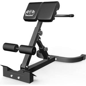 Hyper Back Extension Roman Chair  Multi-Functional Bench for Full All-in-One Body Workout Adjustable Ab Sit up Bench Decline Bench Flat Bench (Black)