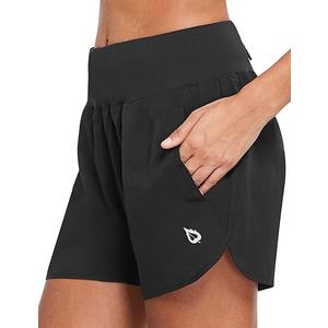 baleaf Women's 5" Workout Shorts Gym Running Shorts Athletic with Liner High Waistband Quick Dry Sports Zipper Pockets
Size M