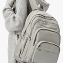 College Backpack for Women Men, Lightweight High School Bag With Lots of Pockets, Cute Bookbag for Teens Boys Girls, Casual Daypack (Gray Brown)