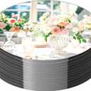 10 Pack Round Mirror Centerpieces for Tables Decorations, 10" Acrylic Circle Mirror Centerpieces Mirror Tray Candle Plate Centerpiece for Wedding Table Decorations Wall Decor (Round, 10inch)