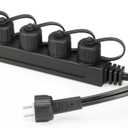 Aquascape 84022 12 Volt with Quick Connects 6-Way Lighting Splitter Black