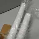 MEXAU 2 Pack White Tension Curtain Rods 41-146 In Extra Long Outdoor Patio Curtain Rods No Drilling Adjustable Heavy Duty Tension Rods for Windows Bathroom Living Room Curtains, Rod Diameter 1.26In
