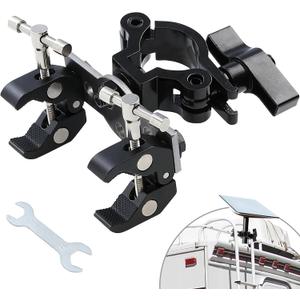 Starlink Mount - Outdoor Portable Mount Clamp for RV Ladders, Guardrails and More- Universally Adjustable Angle - Starlink Mini Accessories - Compatible with Original Pipe Adapter