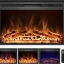 Electric Fireplace, 40" Electric Fireplace Inserts, Recessed Fireplace Heater with Remote Control, Adjustable Flame Colors, Timer&Overheating Protection, 750/1500W