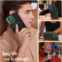 Compatible for Motorola Moto G Power 2025 5G Phone Case, Metal Ring Holder Kickstand/Stand Silicone Protective Cover Case for Moto G Power 5G (2025) - Black