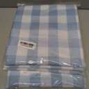 2 x Checkered Tablecloth Rectangle, 2 Pack Gingham Table Cloths Waterproof Wrinkle Free Buffalo Plaid Table Covers Washable for Dining, Parties & Outdoor Picnic(Light Blue and White, 60"×120")