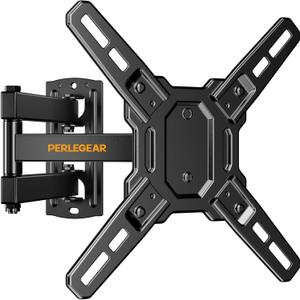 Perlegear Full Motion TV Wall Mount Bracket for Most 13-43 Inch LED LCD Flat Curved Screen TVs & Monitors, Swivel Tilt Extension with Articulating Arms, Max VESA 200x200mm up to 44lbs