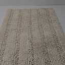 H.VERSAILTEX Bath Mats for Bathroom Non Slip Extra Thick Chenille Striped Bath Rug 24" x 36" Absorbent Non Skid Fluffy Soft Shaggy Rugs Washable Dry Fast Plush Mats for Indoor, Bath Room, Tub - Ivory