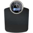 Adamson Hybrid 2-in-1 Analog & Digital Weighing Scale for Body Weight up to 400lbs + Thick Tempered Glass + Extra Large Display + Easy to Read Digital Bathroom Scale + New Version - Black Matrix