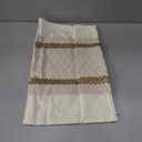 Lumbar Throw Pillow Covers 12 x 20 Inch 1PC for Farmhouse Living Room, Cotton & Burlap Textured Striped Woven Boho Pillow Covers (Beige & Brown, Double Striped)