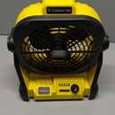 Battery Operated Fan for Dewalt 20V Max battery, Portable Fan with AC Adapter & LED Lights, 4 Speeds & Hook, Cordless/Camping/Battery Powered fan, for Outdoor Jobsite (Battery Not Included)