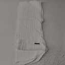 Meracorallo Muslin Swaddle Blanket, 100% Cotton Receiving Blanket Soft and Breathable Swaddle Wrap for Baby Boys and Girls, White