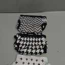 Langsprit Washable Female Dog Diapers (3 Pack) - No Leak Reusable Diapers for Doggy Female in Period - Highly Absorbent Dog Heat Panties with Adjustable Snaps M (Black and White)