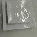 Aya's 60ct White Square Disposable Plates - Heavy Duty Plastic Party Plates for Christmas, Thanksgiving (30 Dinner & 30 Salad)