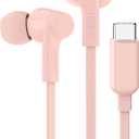 Belkin SoundForm Wired Earbuds with USB-C Connector, in-Ear Earphones w/Microphone - USB-C Headphones for iPhone 17, iPhone 16, iPad mini, Galaxy S25, Google Pixel 9, Android, and More - Pink