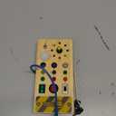 Montessori Toddler Busy Board, Baby Wooden Busy Board with 8 LED Light switches, Sensory Toys Light Switch Toys Travel Toys for 1+ Year Old Baby and Toddler