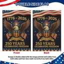 250 Anniversary Usa Garden Flags for Outside, 250 Anniversary USA Flag 1776-2026 Commemorative Patriotic Yard Sign Outdoor Banner Yard Sign 4th of July Decorations Double Sided Waterproof 250 Year American Flag 28x40 Inch