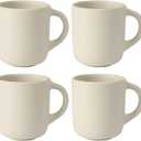 Oprah's Favorite Things - Corsica Clay 4 Piece Mug Set - Sea Salt White