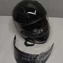GLX GX11 Compact Motorcycle Helmet - Black, Large - Full Face w/ Tinted Visor, DOT Approved L