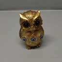 TOHLUCS Gold Owl Statue Home Decor with Evil Eye Protection  4.8" Resin Owl Figurine for Shelf, Office Desk & Living Room  Unique Spiritual Good Luck Gift for Housewarming, Women & Owl Lovers