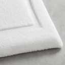 Dreame. White Premium Removable Silp Cover Memory Foam Bath Mat, Thick Ultra Soft, Non-Slip, Water Absorbent Bathroom Rug 21 x 34