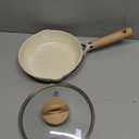 CAROTE 8" Ceramic Frying Pan Skillet, Non Stick Frying Pan Chef's Pan, Healthy & PFOA/PFAS Free, Induction-Compatible, Taupe (8 inch Without Lid)