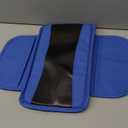 IHOTDER Patchwork Leather Center Console Covers for Cars,Upgraded Arm Rest Cover for Car with Side Storage Pocket for Car Seat Organizer,Middle Console Cover Stylish Car Decoration (Blue)