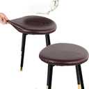 Sigmat Round Stool Covers, Stretch Waterproof 15"-20" Bar Stool Seat Cover Round Chair Covers Coffee 2 Pack