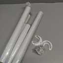 Closet Rods for Hanging Clothes, 17 to 84 Inch Heavy Duty Stepless Adjustable Closet Hanging Rod, 1.3 Inch Diameter Metal Closet Rod for Wardrobes Laundry Bedroom RV, White