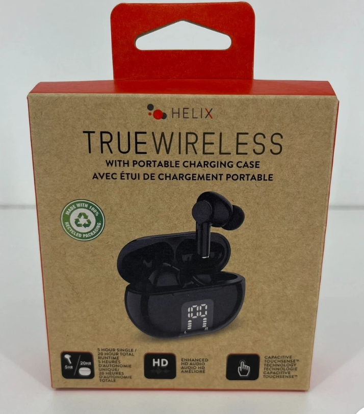 Helix True Wireless Wireless Earbuds Headphones NEW Sealed 810061145110 V1-1123