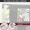UNISHADES 100% Blackout No Tools No Drill Cordless Roman Shades for Windows, Size 34 1/4" W 60" H (for Windows 34.5" W 60" H) Blackout - Grey