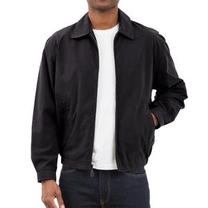 LONDON FOG mens Auburn Zipfront Golf (Regular & Bigtall Sizes) Cotton Lightweight Jacket, Black, Large Tall US