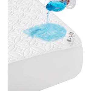BEDLORE Waterproof Mattress Protector, Queen Size Noiseless Mattress Pad with Deep Pocket 6"-18" Depth, Soft Breathable Bed Mattress Cover Washable for Home, Bedroom, Hotel (White)