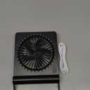 Small Desk Fan,Rechargeable USB Fan Battery Operated,Ultra Quiet, Strong Wind, 3 Speeds Travel Fans (Black)