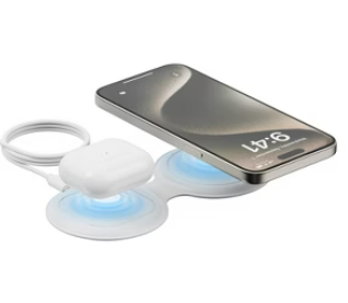 Conair Travel Smart Foldable Wireless Charging Pad White for 2 Devices