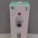 WESECUU Light Bulb Security Camera -5G& 2.4GHz WiFi 2K Security Cameras Wireless Outdoor Motion Detection and Alarm,Two-Way Talk,Color Night Vision,Human Detection, Bulb Camera Compatible with Alexa (1-Pack, White)