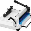 12 Inch A4 Heavy Duty Guillotine Paper Cutter 400 Sheet Capacity Guillotine Paper Cutter Stack Cards Trimmer Solid Steel with Metal Base for Cardstock Leather Office Home School (Beige)