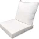 Foamma 6" x 28" x 28" Cushion and 24" x 24" Pillow Insert Set, High Density Upholstery Foam Cushion, Microfiber Polyester Filled Pillow Insert, Cover Not Included