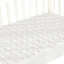 Biloban Crib Mattress Protector Pad Waterproof, Toddler Waterproof Crib Mattress Cover, Machine Washable & Dryer Fit Baby Toddler Bed Mattress Protector (Standard Size 52 x 28), White