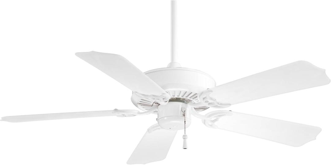 MINKA-AIRE F572-WH Sundance 42" 5-Blade Ceiling Fan in White Finish with White All Weather Blades