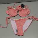 ZAFUL Women High Cut Bikini Sets String Sexy Swimsuit Two Piece Underwire Bathing Suit Brazilian Cheeky Cut Out Cute Swimwear (Small, Gingham Red)