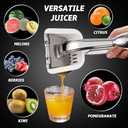 Stainless Steel Lemon Squeezer, Heavy-Duty Orange Juicer, Durable Hand Press Citrus Juicer, Portable Lime Squeezer, Rust-Free, Easy to Clean, Ideal for Kitchen & Bar