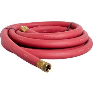 Underhill UltraMax Commercial Garden Water Hose 25 ft, Rubber, Flexible, Anti-Kink, 200 psi WP, 800 psi BP, H10-025R, 1 Inch x 25 ft NPSH, Red (1" x 25')
